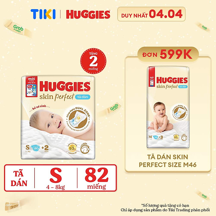 Tìm mua tại Avakids:Tã dán sơ sinh Huggies Skin Perfect S, tràn ngập Khuyến mãi, Ưu đãi