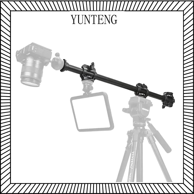 Thanh ngang Yunteng VCT-369 dài 63cm gắn Tripod quay trên xuống có 3 đầu ren 1/4 - Hàng chính hãng