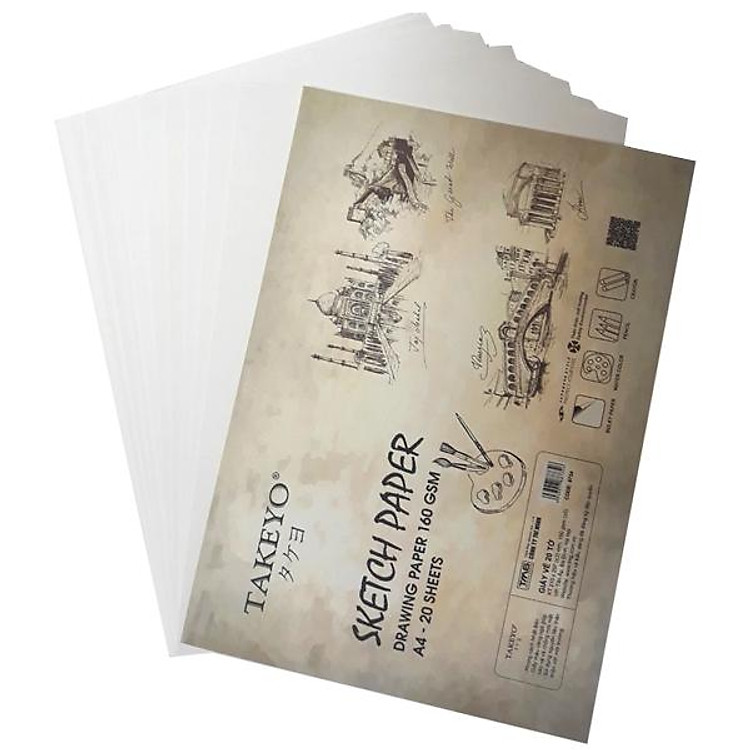 Giấy Vẽ A4 Takeyo (20 tờ)