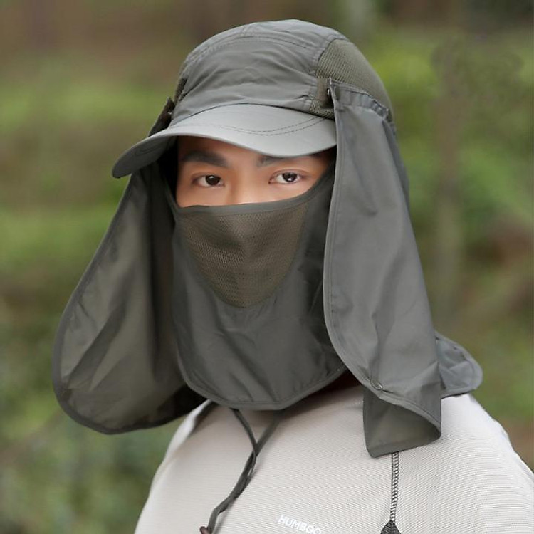 Mũ nón đi nắng có bịt mặt ( Mầu Ngẫu Nhiên )