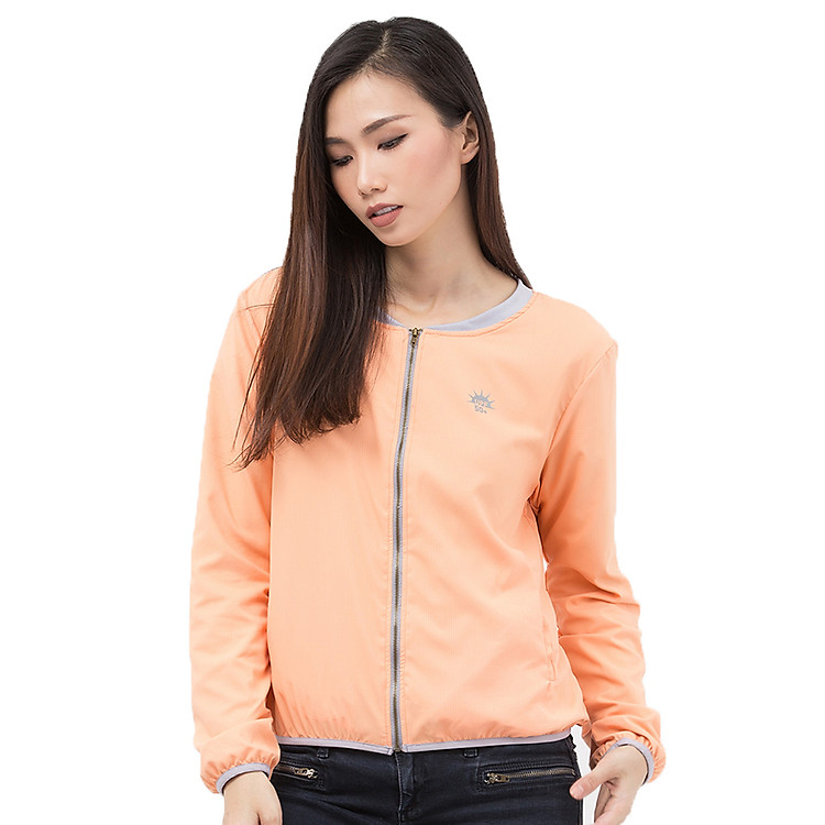 Áo khoác nữ chống nắng UPF50+ cam Zigzag JAC00309 tặng khẩu trang lớn trị giá 129k