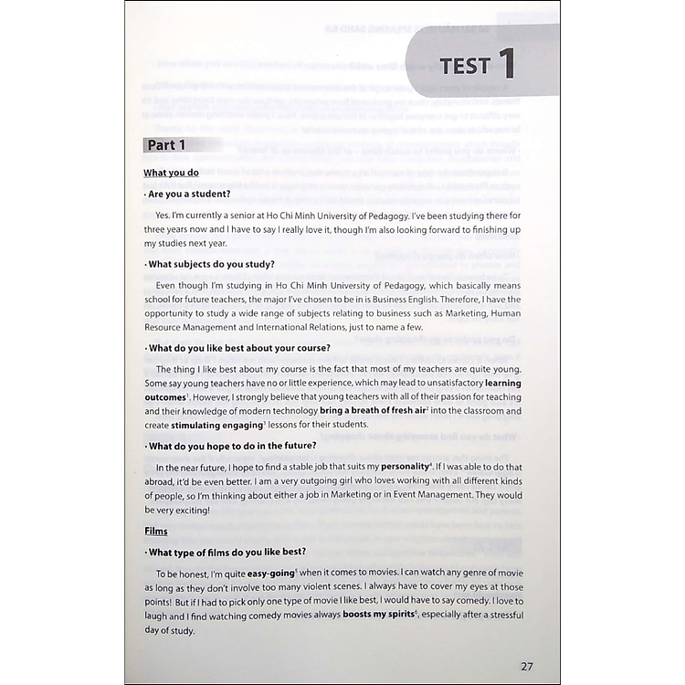 60 Bài Mẫu IELST Và Bộ Từ Vựng Theo Từng Chủ Điểm - Speaking Band 8.0 - Ảnh 3