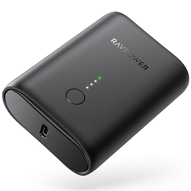 Pin Sạc Dự Phòng RAVPower 10000mAh Tích Hợp USB Type-C In/Out Hỗ Trợ Sạc Nhanh PD Power Delivery 18W và Quick Charge QC 3.0 RP-PB194 - Hàng Chính Hãng