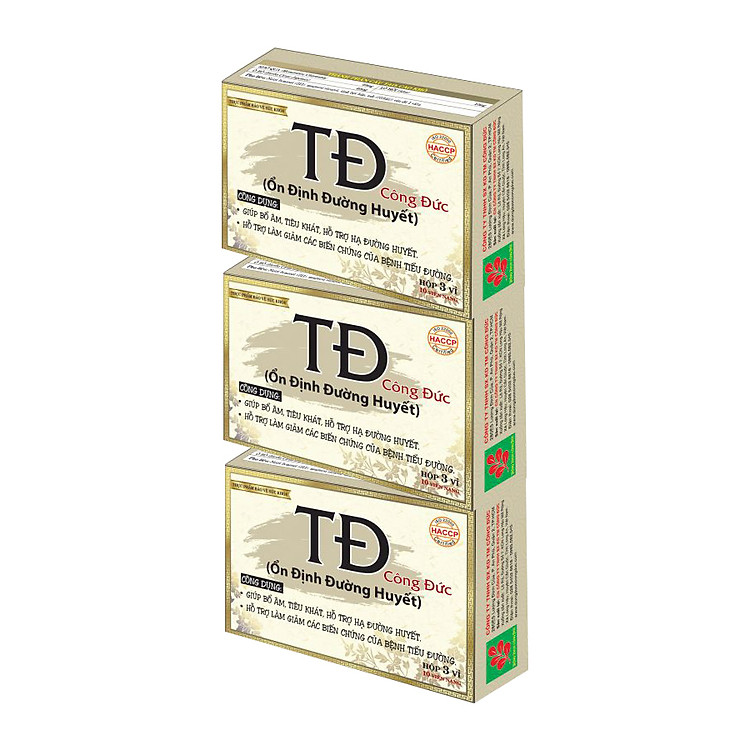 Thực phẩm chức năng Combo 3 hộp TĐ Công Đức hỗ trợ ổn định đường huyết cho người tiểu đường