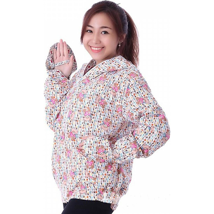 Aó chống nắng có khẩu trang 2 lớp chất thô