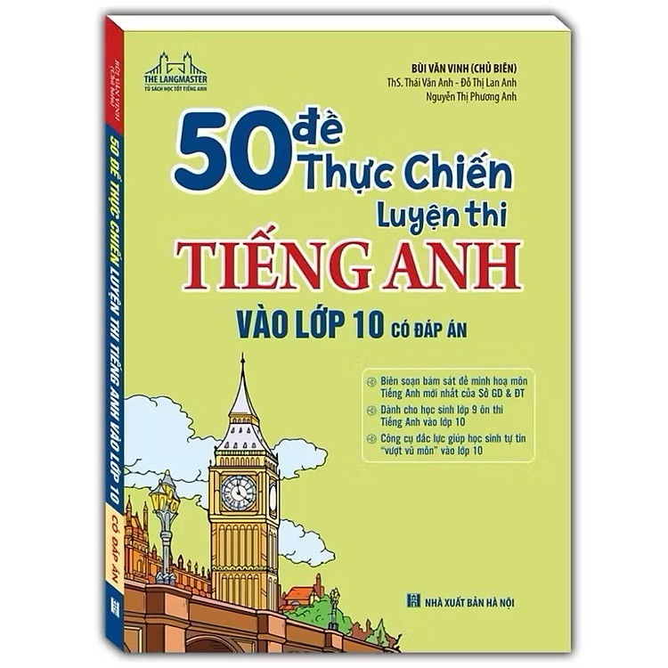 50 Đề Thực Chiến Luyện Thi Tiếng Anh Vào Lớp 10 (Có Đáp Án)