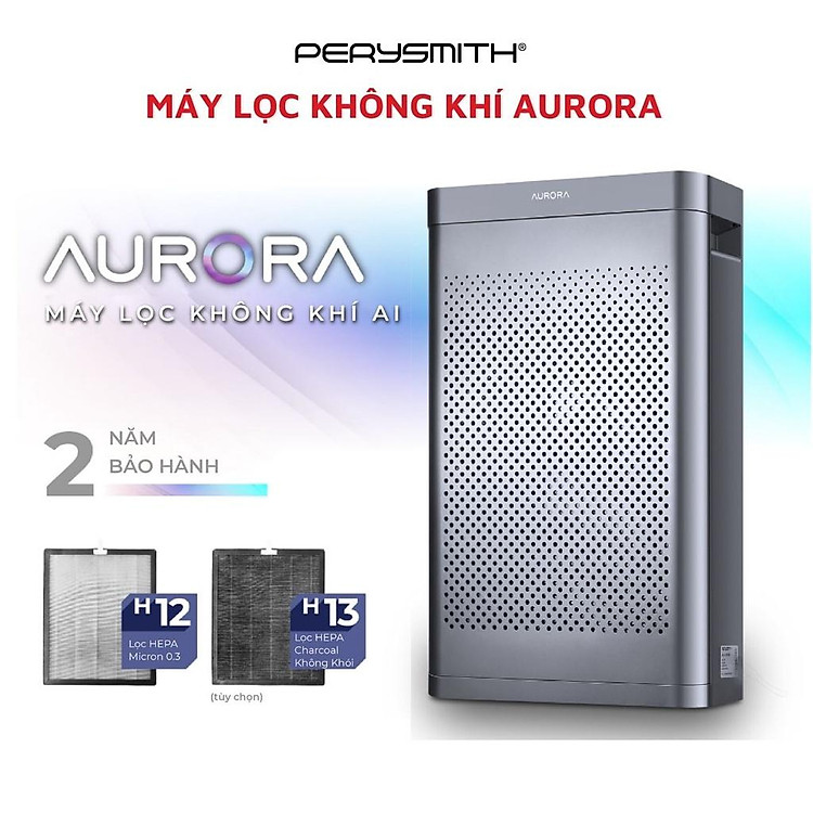 Máy lọc không khí cảm ứng Perysmith Air Purifier AURORA Series H13 - Hàng chính hãng