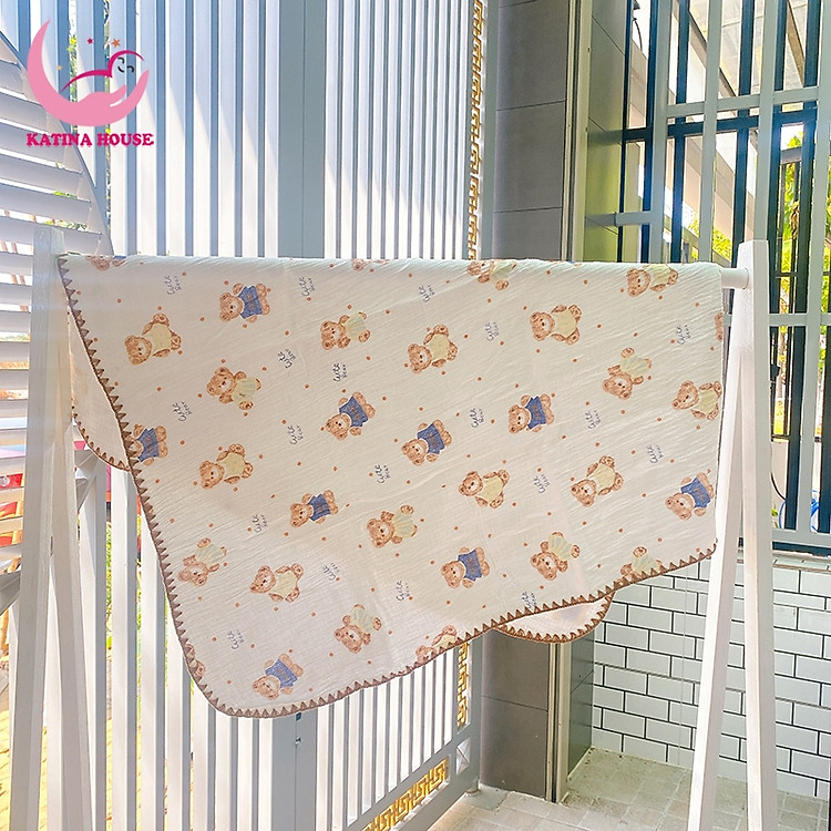 Khăn tắm cho bé cotton, KT90x100cm, siêu mềm mịn, thoáng khí, họa tiết siêu dễ thương