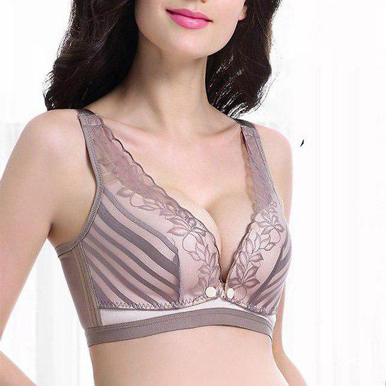 Áo lót bầu ren có cúc trước cho con bú alb04