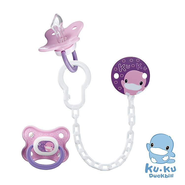 TY NGẬM MÀU SẮC CHO BÉ KÈM DÂY GIỮ TY KUKU - KU5600/KU5601