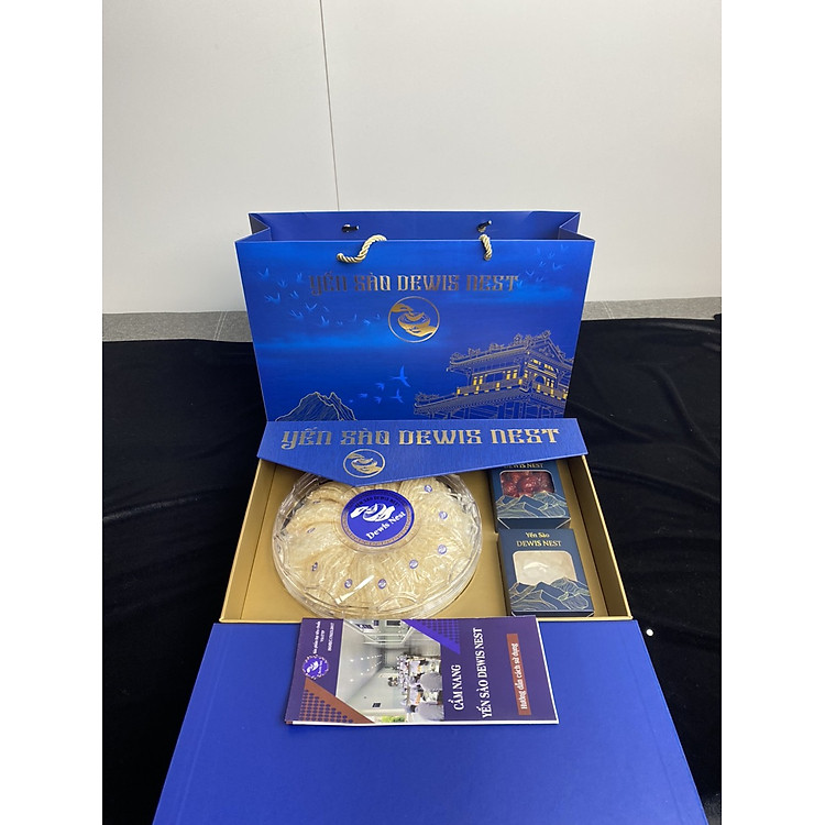Yến Sào Khánh Hòa Tinh Chế Sợi Dài Dewis Nest 100% Nguyên Chất, Làm Từ Tổ AB 50g/100g - Kèm Hộp Quà