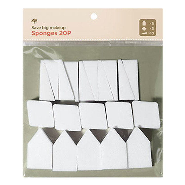 Mút Trang Điểm The Face Shop Daily Beauty Tools Save Big Makeup Sponges 20P 33100596