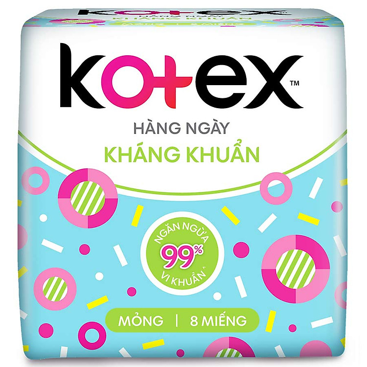 Băng Vệ Sinh Kotex Hằng Ngày Hương Tự Nhiên Kháng Khuẩn 8*48