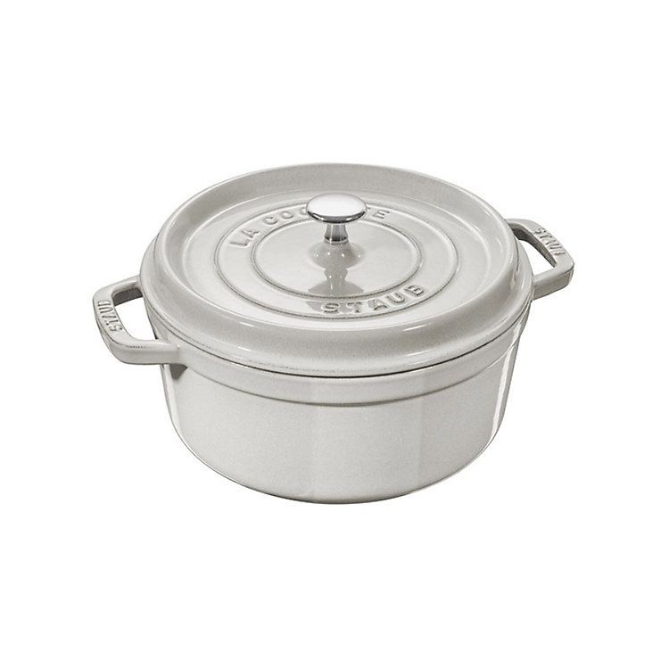 Nồi Gang STAUB Tròn Màu Nấm Trắng - 20/22/24/26 cm