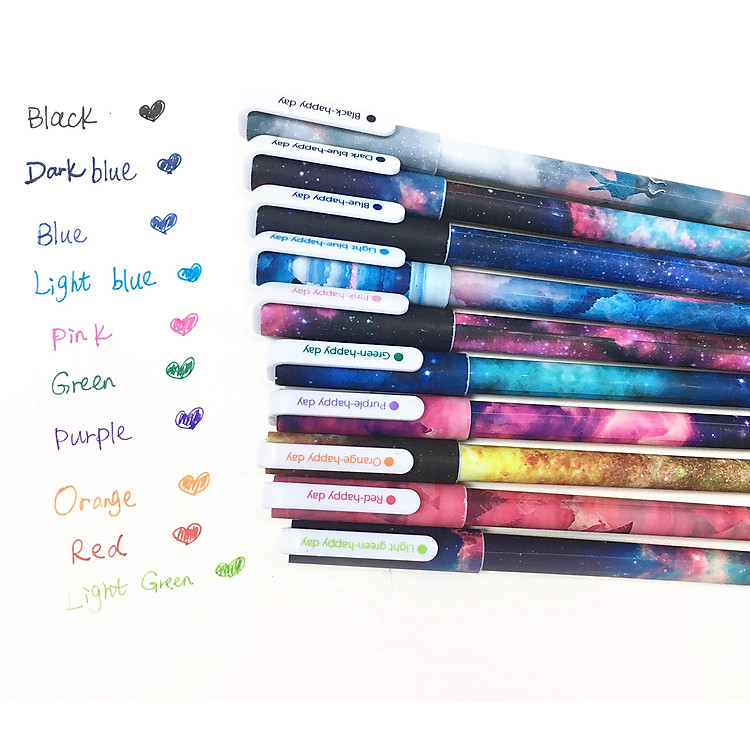 Bộ Bút Mực Nước Gel (10 chiếc) - Ảnh 2