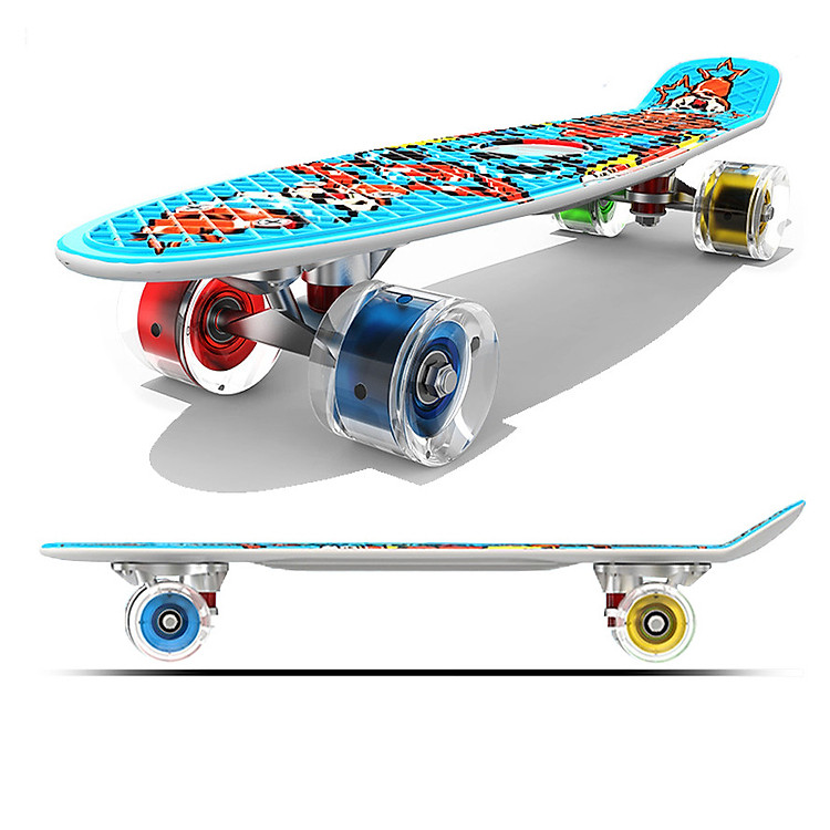 Ván Trượt Skateboard Penny Có Đèn Led - 4 Tùy Chọn Màu