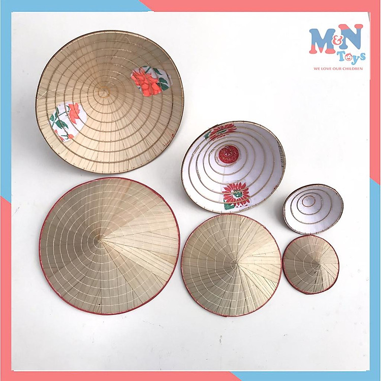 Nón lá mini decor trang trí làm mẹt treo Tết nhiều kích cỡ
