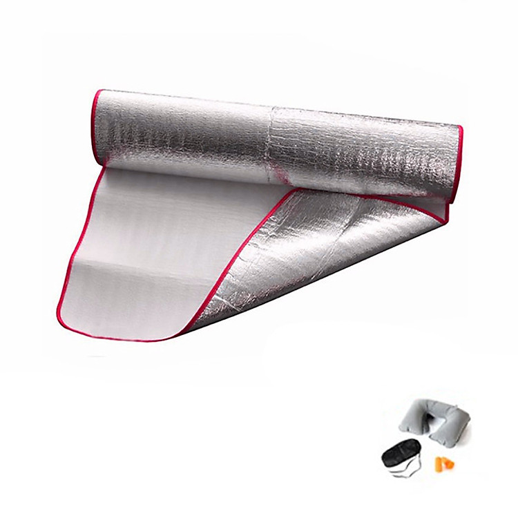 Chiếu ngủ văn phòng + Tặng bộ phụ kiện ngủ trưa - Chiếu viền xanh