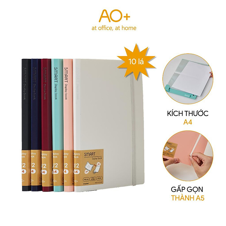 Bìa lá trình ký Smart A4 gập thành A5 – Xanh Nhạt