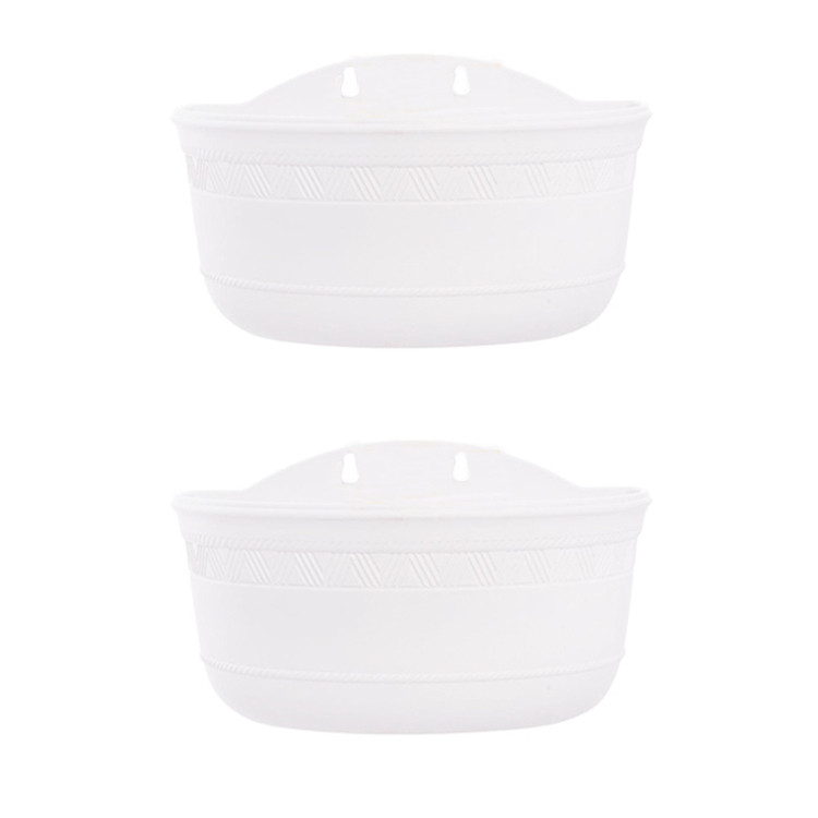 Bộ 2 Chậu nhựa ốp tường trồng cây D28 Greenhome