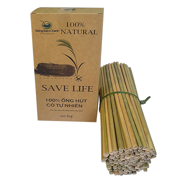 Ống Hút Cỏ Bàng Khô - OHK3 (3 hộp)