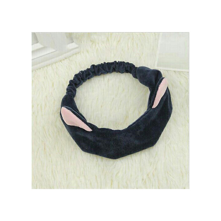 Băng đô turban tai mèo 3D vải nhung mềm mịn BD11