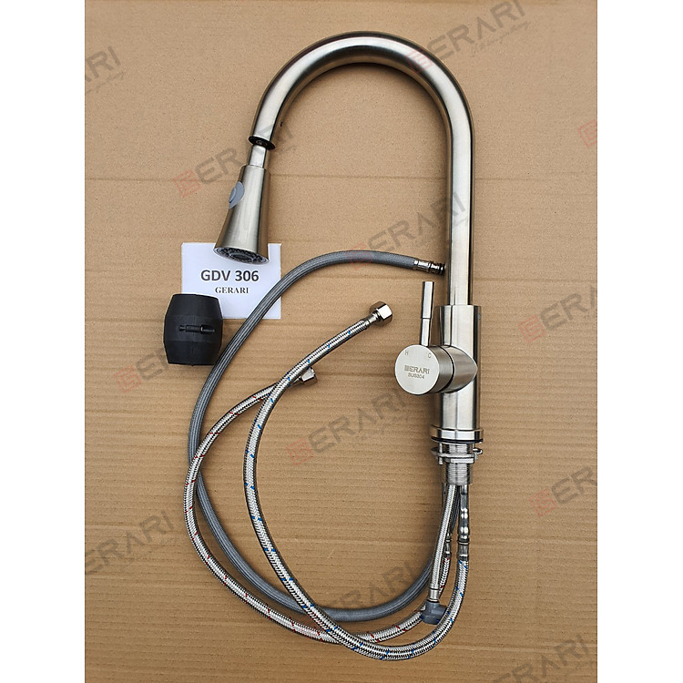 {CHÍNH HÃNG} Vòi rút Inox 304 hai đường nước nóng lạnh mã GDV306 thương hiệu GERARI