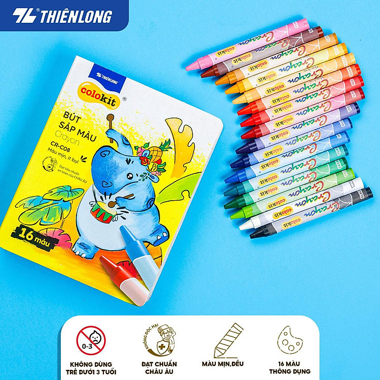 Sáp 16 màu Colokit CR-C08 - Ảnh 7