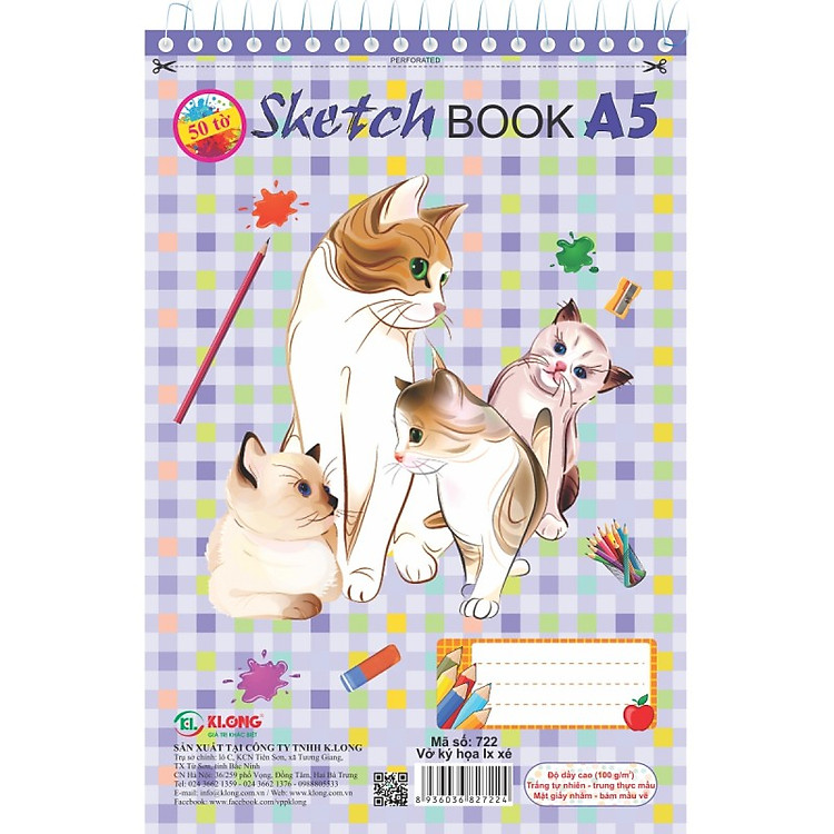Sổ Vẽ KLONG Ký Họa Lò Xo Xé A5 (50 tờ) - Ảnh 5