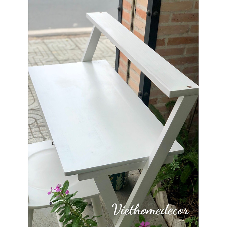 Bàn Làm Việc Chân Chữ X Có Kệ Decor 9269 - Thương hiệu Viet Home Decor