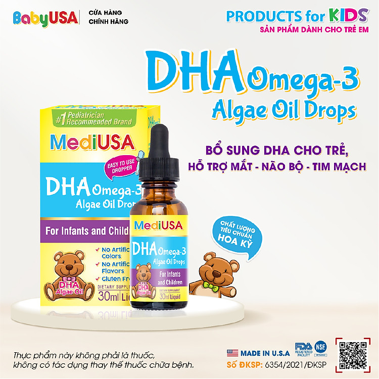 Mua DHA Omega 3 Algae Oil Drops cho trẻ Chính hãng Giá tốt - Hình ảnh 3