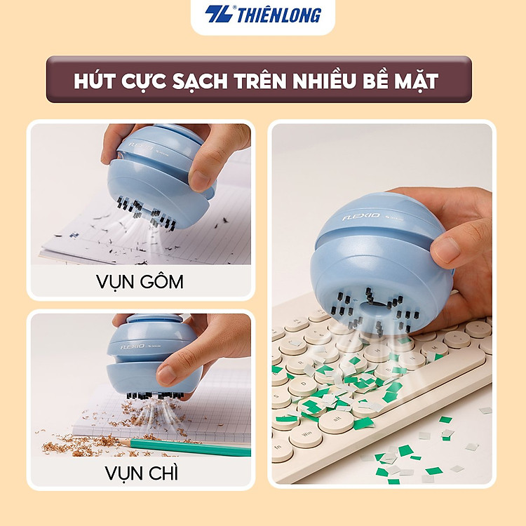 Máy hút bụi mini Thiên Long Flexio MVE-001 (Màu hồng) - Ảnh 5