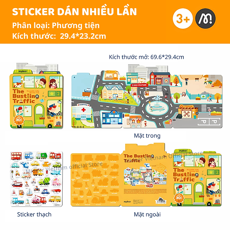 Sticker dán Mideer cho bé - Nhiều lần sử dụng Chính hãng Tiết kiệm - Hình ảnh 3
