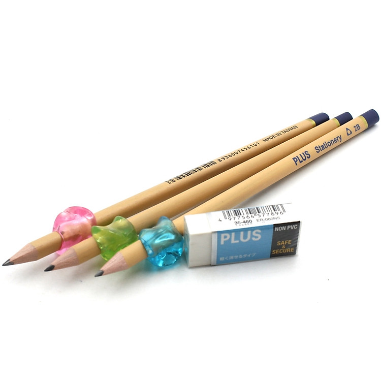 Bộ Bút Chì, Gôm và Đệm Cầm Bút PLUS (3 sản phẩm) - Ảnh 2