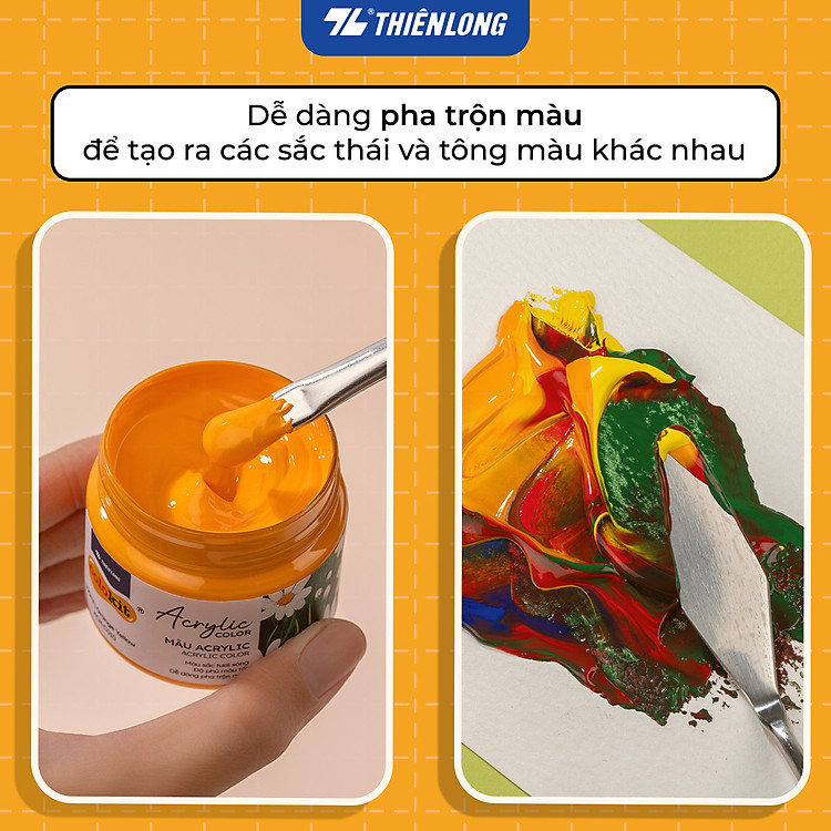 Màu Nước Acrylic 100ml Thiên Long Colokit ACR-C010 - Vàng Đất - Ảnh 2