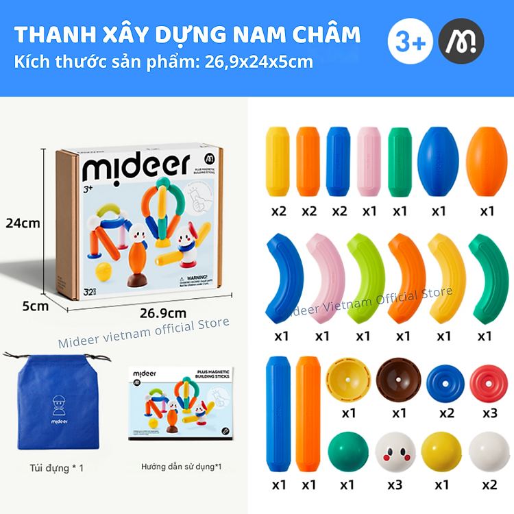 Mua Đồ chơi nam châm xếp hình Mideer Chính hãng Giá tốt - Hình ảnh 2
