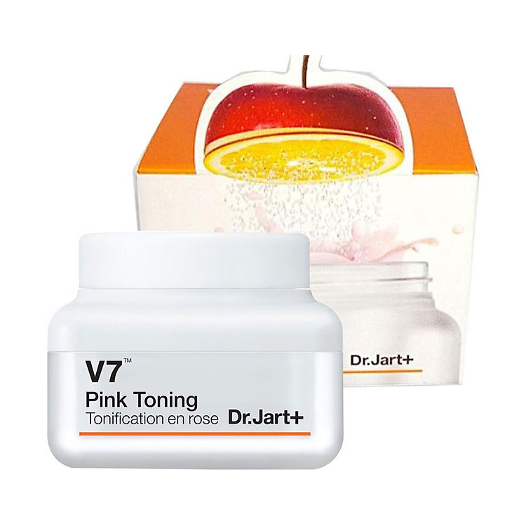 KEM DƯỠNG TRẮNG VÀ TÁI TẠO DA , NÂNG TONE TRẮNG HỒNG DR JART+ V7 PINK TONING MINI 15ml