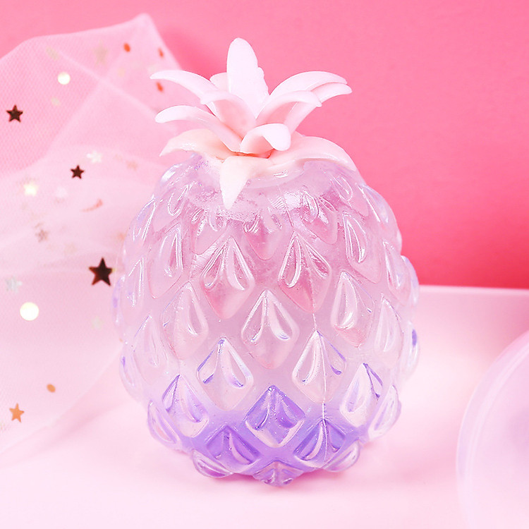 Đồ Chơi Mềm Dẻo Giảm Stress Hình Quả Dứa Trong Suốt Dễ Thương - Màu Tím