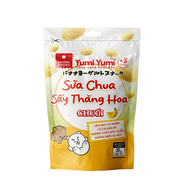 Sữa chua sấy thăng hoa Yumi Yumi vị chuối hộp 30g (10 g x 3 gói)