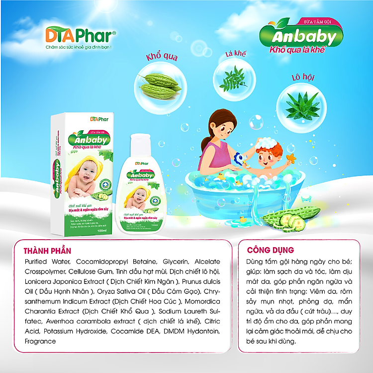 Tắm gội Anbaby cho trẻ 100ml Chính hãng Giá rẻ - Hình ảnh 3