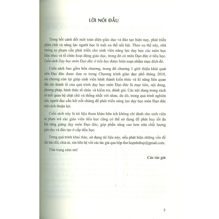 Dạy Học Môn Đạo Đức Ở Tiểu Học - Ảnh 5