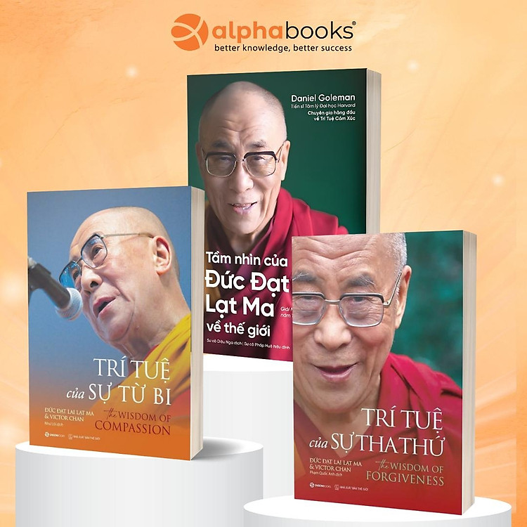 Combo 3 Cuốn: Tầm Nhìn Của Đức Đạt Lai Lạt Ma Về Thế Giới + Trí Tuệ Của Sự Từ Bi - The Wisdom Of Compassion + Trí Tuệ Của Sự Tha Thứ - The Wisdom Of Forgiveness - Victor Chan, Đức Đạt Lai Lạt Ma - Saigon Books
