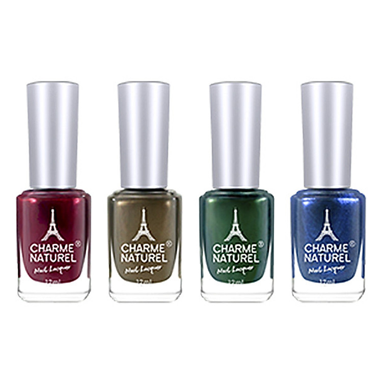 Sơn Móng Tay Màu Cao Cấp Charme Naturel (Combo Quý Tộc - 4 Màu) (12 ml / Lọ)