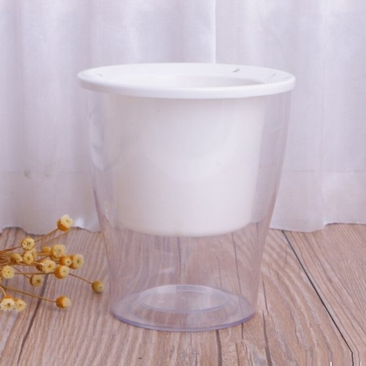 Chậu 2 lớp trồng Hoa Cây cảnh để bàn, Cốc trồng cây tự hút nước