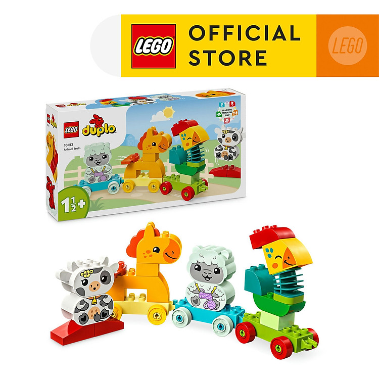 Mua tại Tiki: Đồ Chơi Lắp Ráp: Tàu Lửa Động Vật LEGO Chính hãng Giá tốt