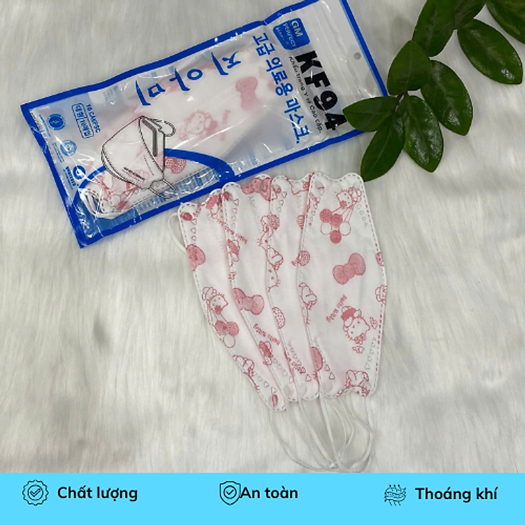 Combo 100 chiếc/ 10 gói Khẩu trang 4D bé, họa tiết dễ thương, form ôm mặt, bảo vệ bé tối ưu