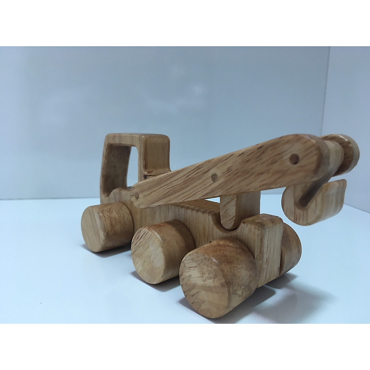 mô hình gỗ xe cẩu mini