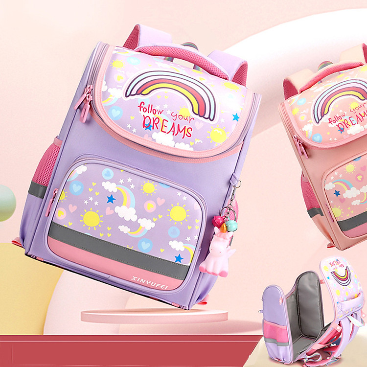 Ba lô CHỐNG GÙ học sinh cấp 1 siêu nhẹ chống nước BEE GEE HS1051 - Xanh - Ảnh 7