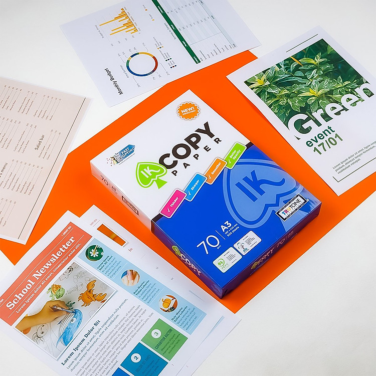 Giấy A3 70 gsm IK Copy (500 tờ) - Ảnh 2