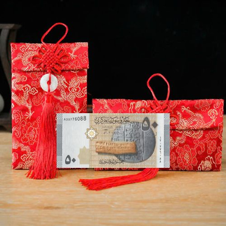 Túi gấm màu xám (50) - Ảnh 2